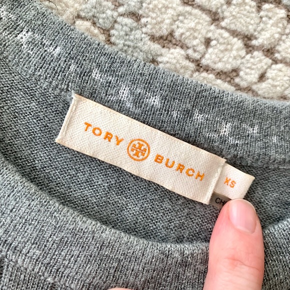 Tory Burch Margaret Peplum Gray Sweater - Picture 4 of 7